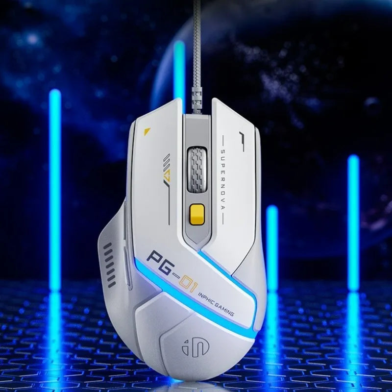 Rato Gaming eSports Inphic PG1 - RGB, 12800 DPI, 6 Botões, Cabo USB