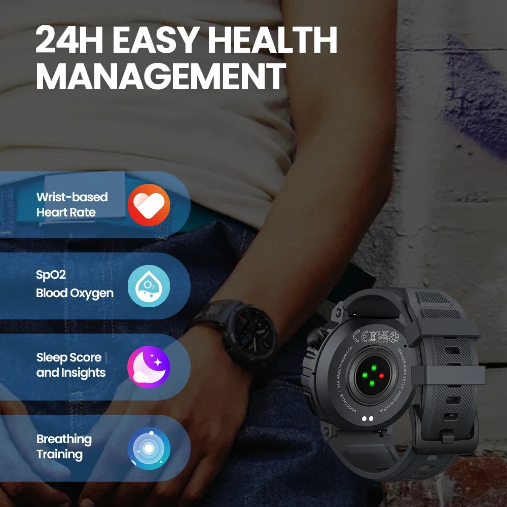 Smartwatch ZEBLAZE Ares 3 Plus – Ecrã AMOLED 1.43