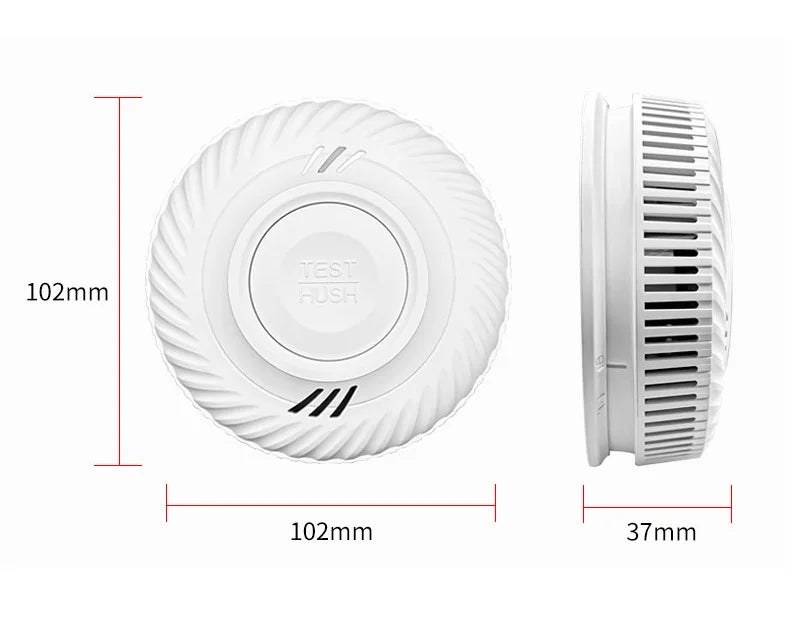 Detetor de Fumo TUYA - Wi-Fi, Bateria Interna de 10 Anos