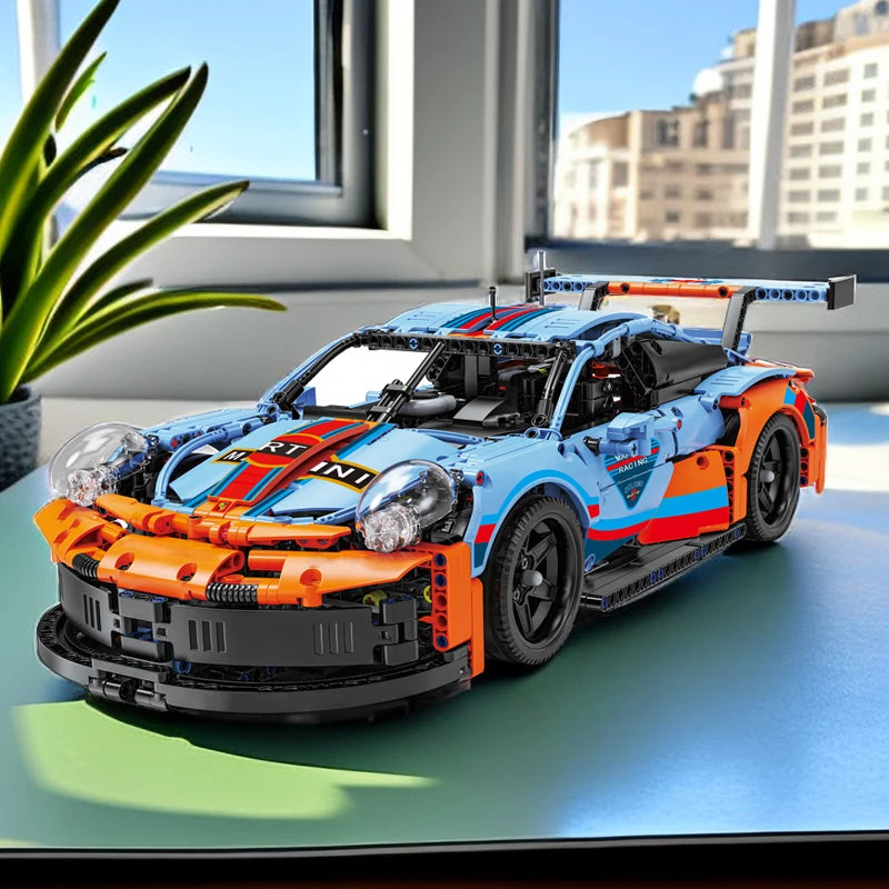 Carro Desportivo RSR para Montar – 1580 peças, Blocos para Construção, Desafio de Montagem