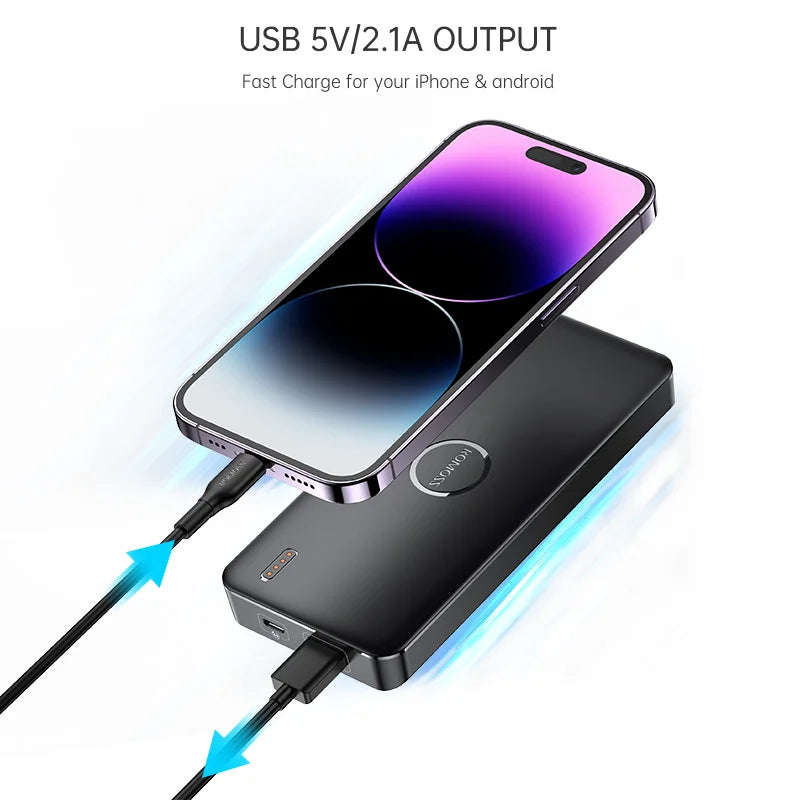 Power Bank ROMOSS PPB10 - 10000mAh, Portátil e Prático para o Dia-a-Dia