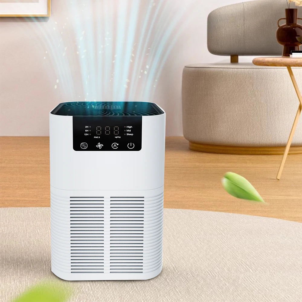 Purificador de Ar com Aromaterapia e Filtro HEPA – Elimina Fumo e Odores com Iões Negativos