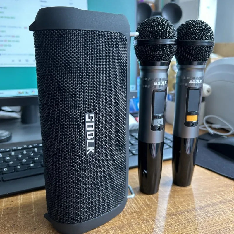 Coluna Bluetooth IPX7 MOUZYUAN - Karaoke, Resistente à Água, leitor de cartões TF e USB