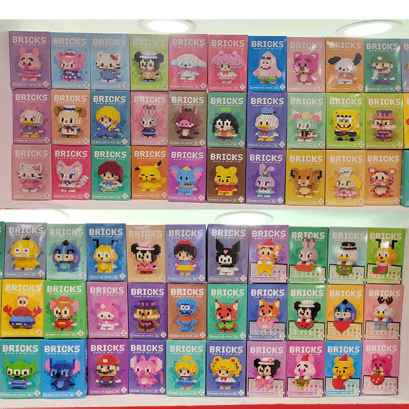Disney Blocos de Construção – Coleção, Stitch, Mickey Mouse, Pato Donald e Outros