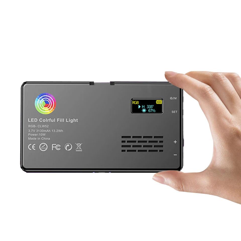BTFOOR - Painel de Luz LED RGB para Fotografia e Vídeo, Youtube e TikTok