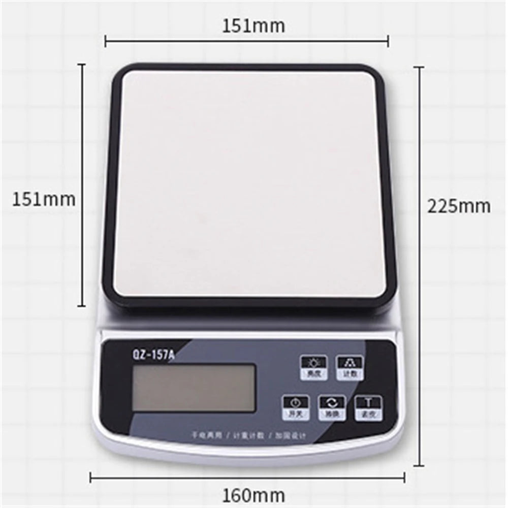 Balança de Cozinha Digital com Carregamento USB - Precisão de 1g, Capacidade até 15kg