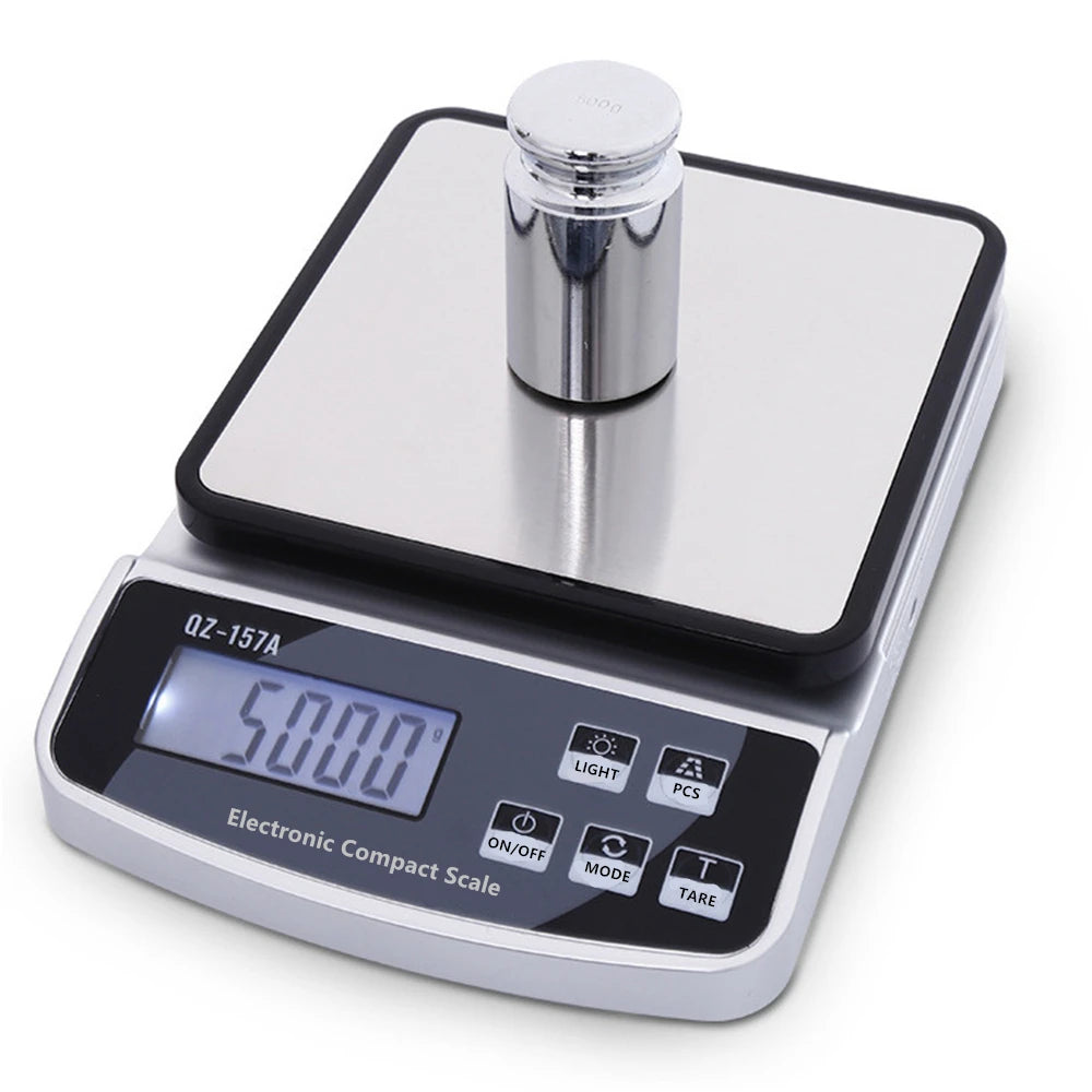 Balança de Cozinha Digital com Carregamento USB - Precisão de 1g, Capacidade até 15kg