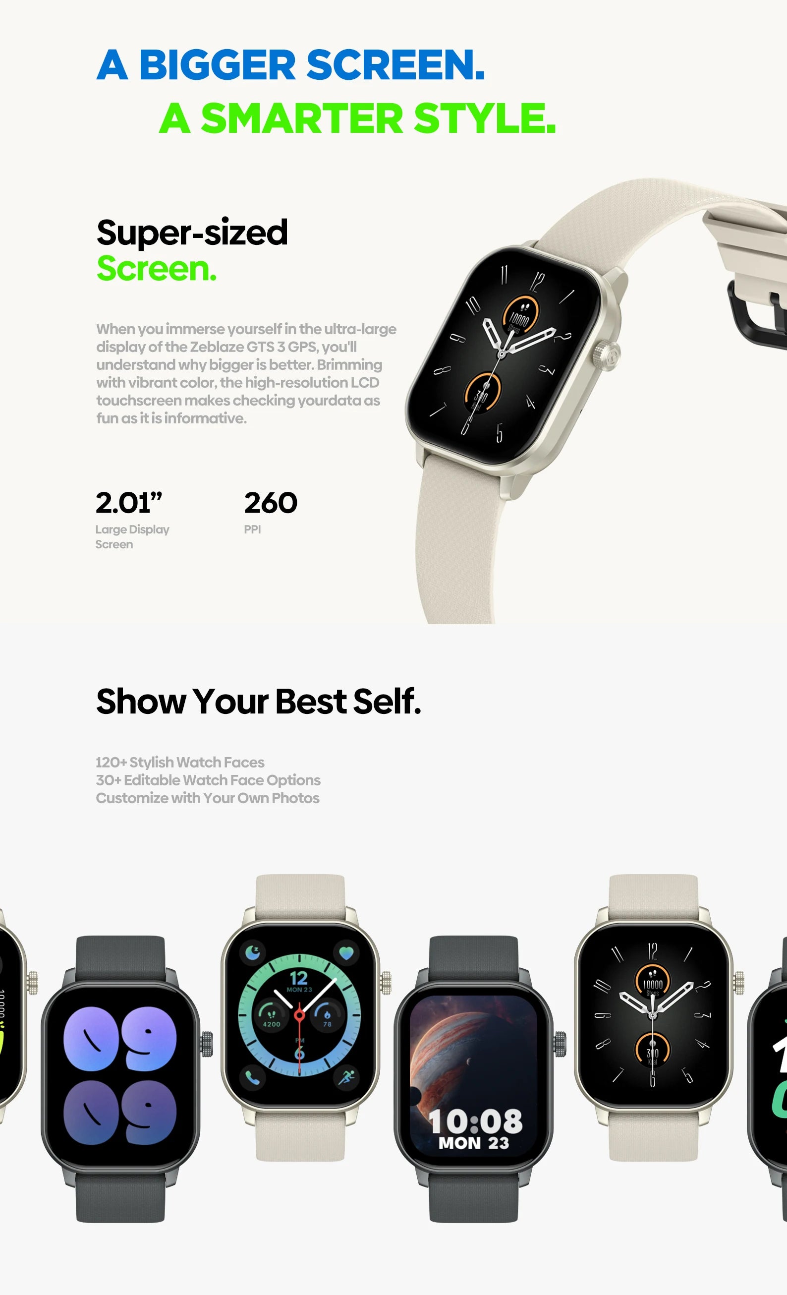 Smartwatch ZEBLAZE GTS 3 – Ecrã 2.01