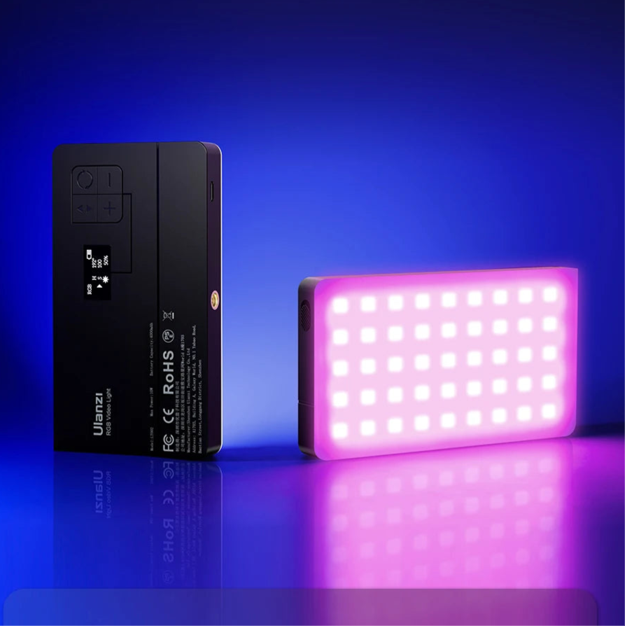 ULANZI VL120 – Luz LED, Milhares de cores, 20 Efeitos e Temperatura de Cor 2500K a 9000K