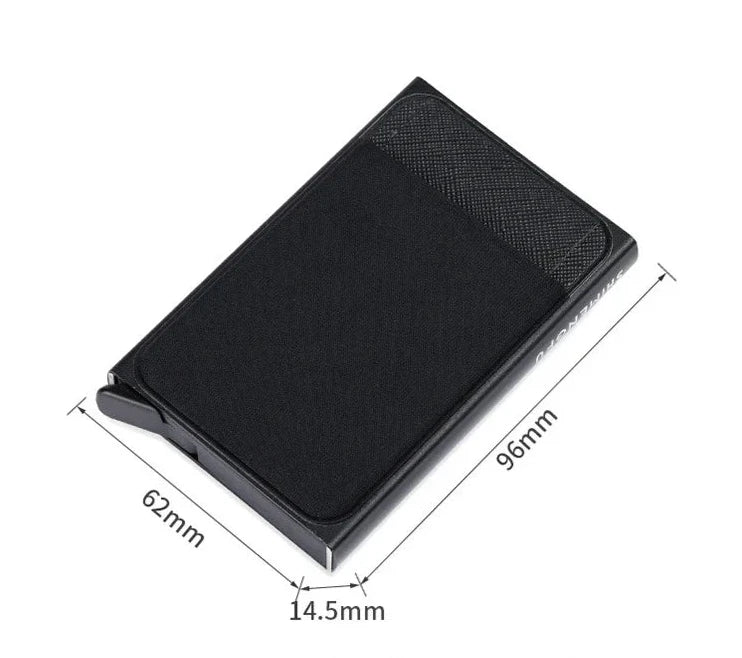 Porta-Cartões com proteção anti-roubo RFID - Com Sistema de Flip Automático, para 12 Cartões