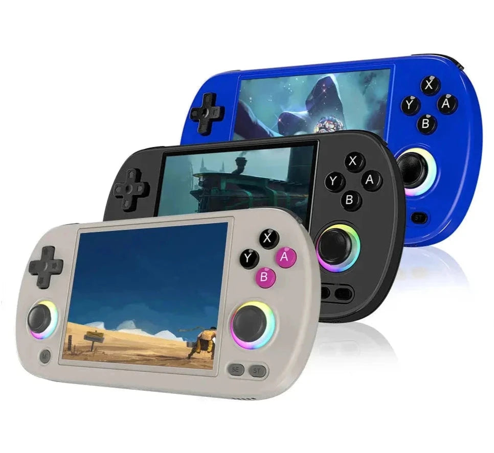 ANBERNIC RG40XX H - Consola de Jogos Portátil, com 11000+ Jogos, Efeitos de Iluminação RGB, Wi-Fi, HDMI