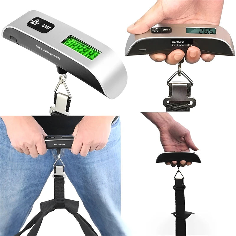 Balança Digital Portátil para Bagagem - Capacidade até 50kg e de grande precisão.