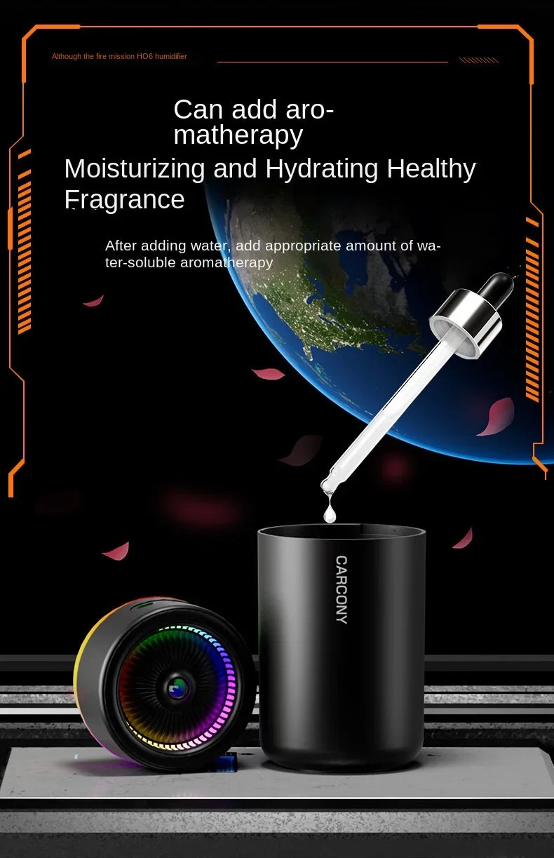 Humidificador de Ar 280ML - Com Luz LED e Aromaterapia