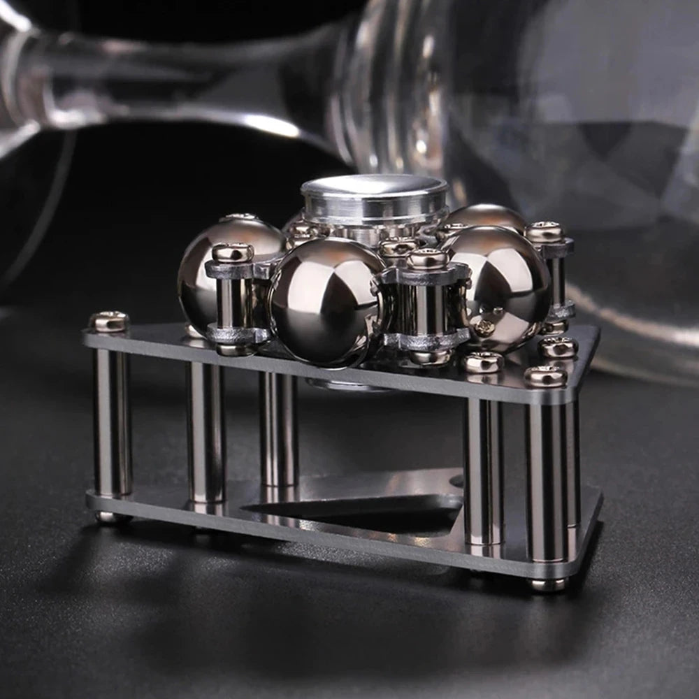 Fidget Spinner Duplo Pêndulo – Metálico, Giroscópio, Anti-Stress