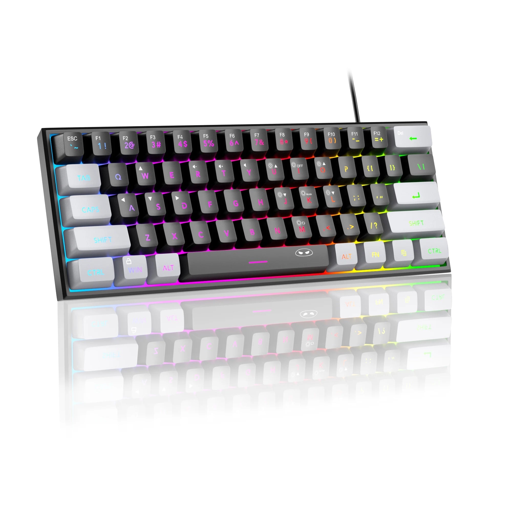 Teclado Gaming TS91 – 61 Teclas, RGB, Membrana Estilo Mecânico, IPX4
