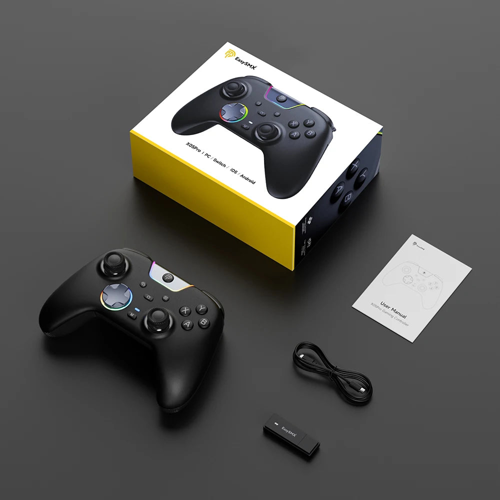 Comando Gaming EasySMX X05 Pro – Wireless, Hall Effect Triggers, para PC, Switch, IOS e Android
