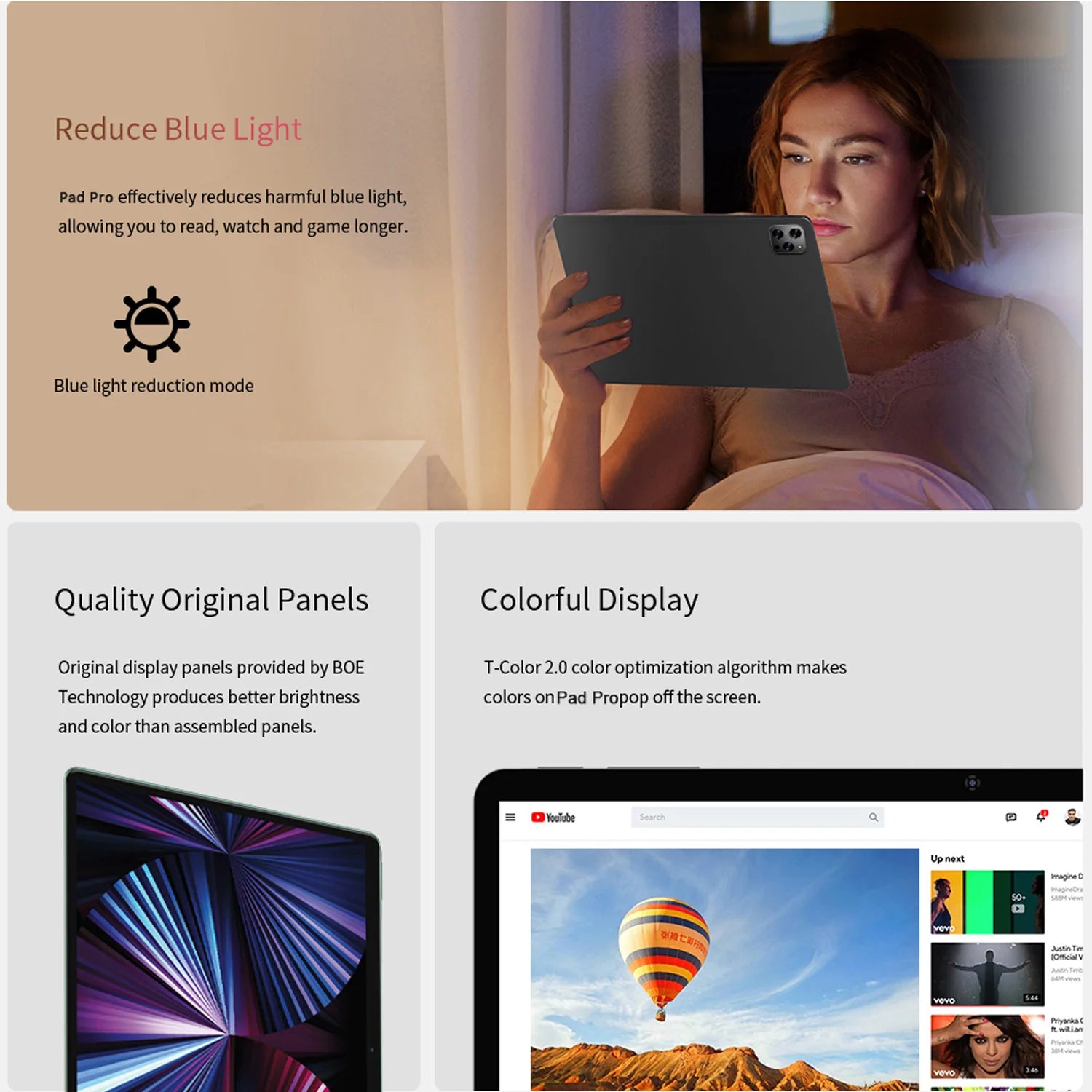 Tablet BDF - Android 13, Octa-Core, 4GB RAM, 64GB, WiFi, Bluetooth