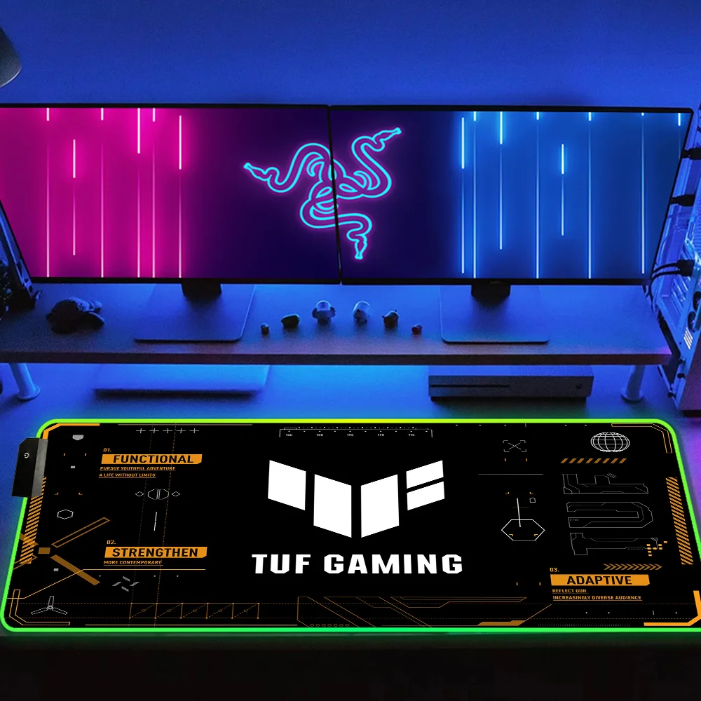 Tapete de Rato Gaming RGB - com Iluminação LED, Vários Tamanhos