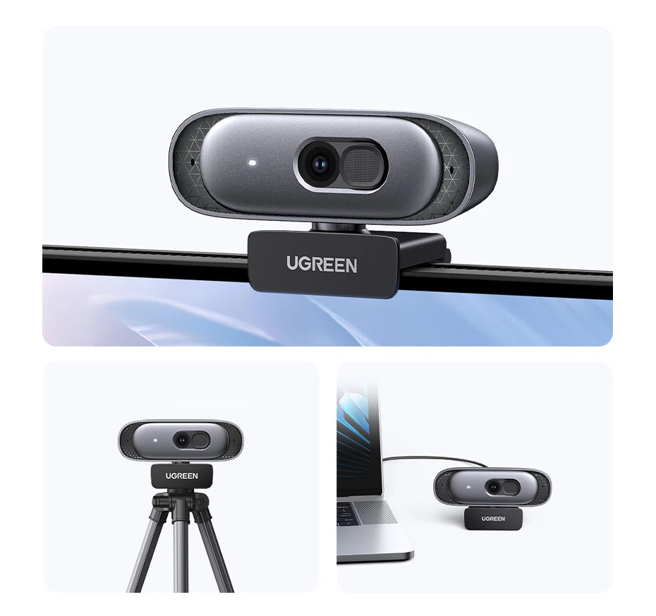 Webcam UGREEN 2K – Para Zoom, Teams, Youtube e Twitch