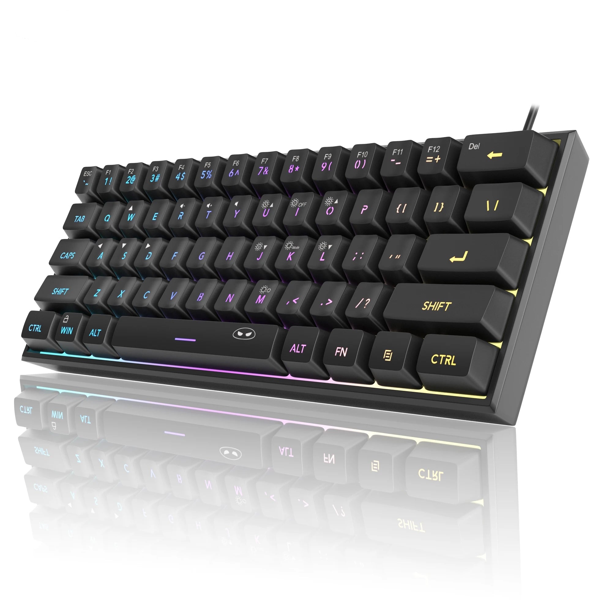 Teclado Gaming TS91 – 61 Teclas, RGB, Membrana Estilo Mecânico, IPX4