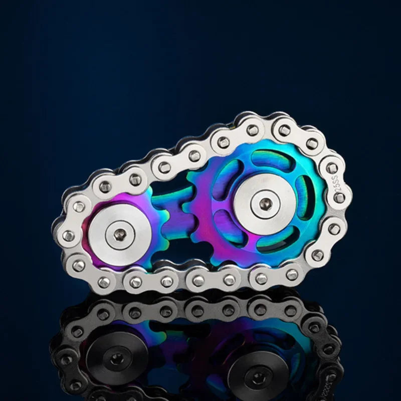 Fidget Spinner Corrente – Aumento de Concentração para estudos, Em Aço Inoxidável, Rolamento Silencioso