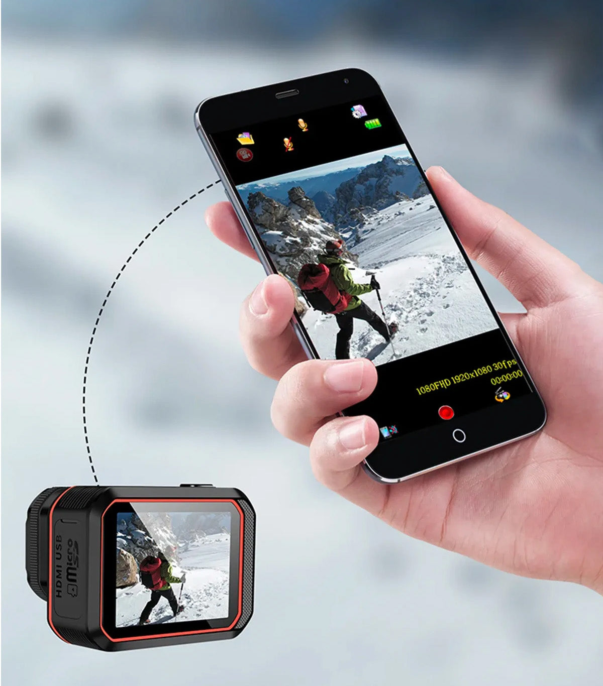 Câmara CERASTES SC002 - 4K, 16MP, 170° Lente Grande Angular, à Prova de Água
