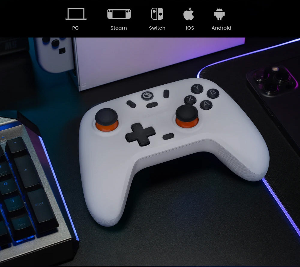 Comando Gaming GAMESIR Nova Lite – Sem Fios, Compatível PC/Switch/Android/iOS, Turbo 20Hz
