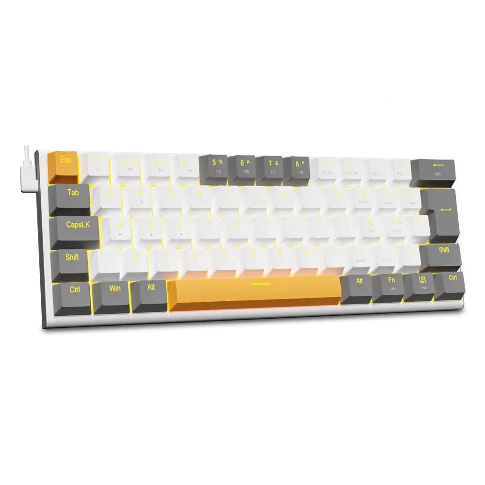Teclado Mecânico E-YOOSO Z11 – 61 Teclas, Switches Vermelhos Hot-Swap, Retroiluminação
