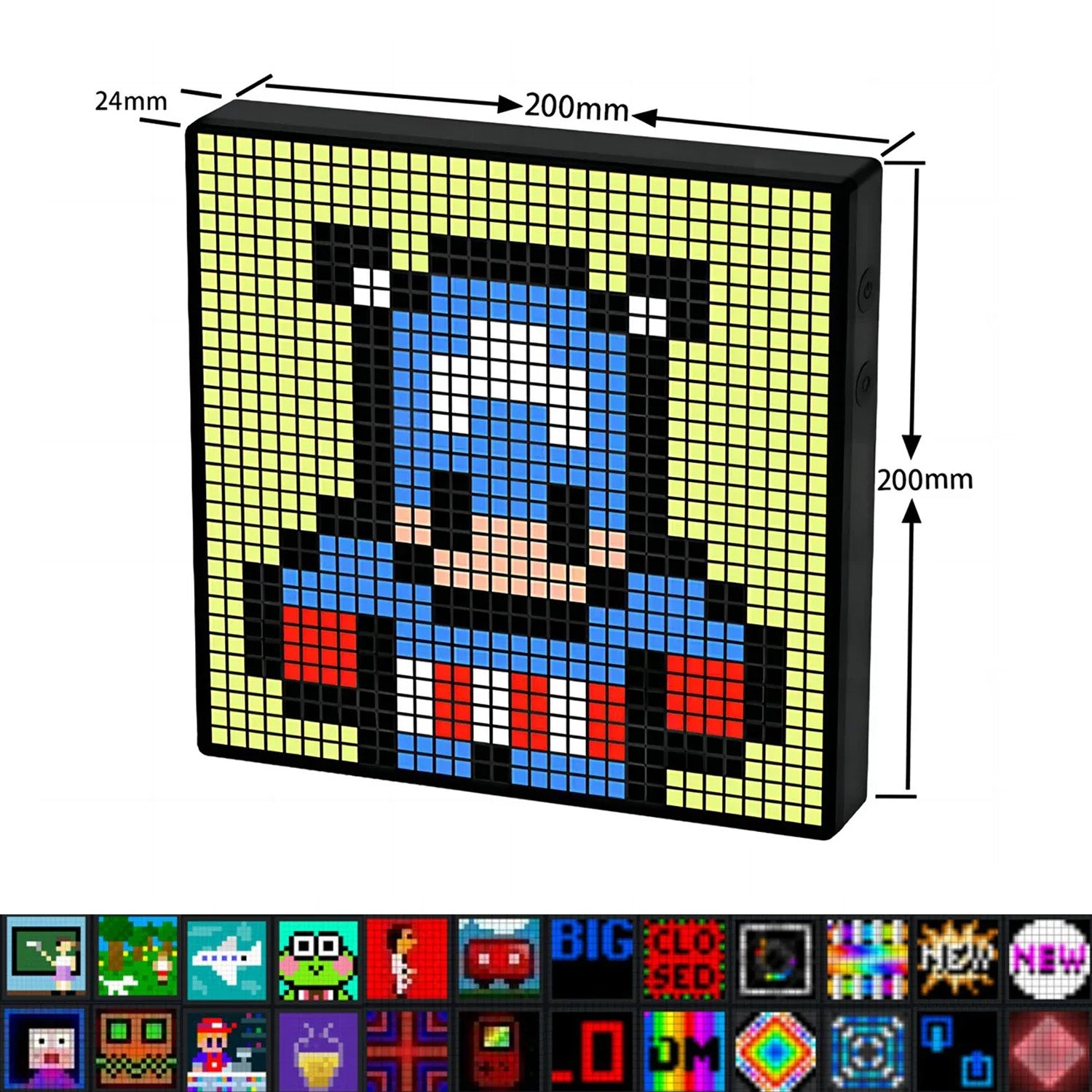 Painel LED Pixel RGB Smart Matrix - Controlo por App, Decoração Gaming