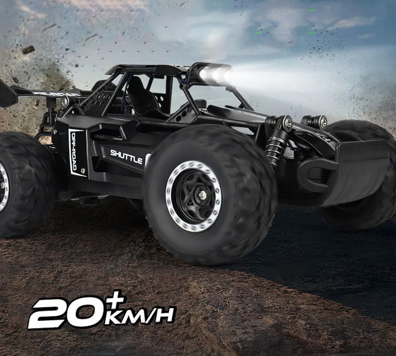 Carro RC Off-road 2.4GHz com Luzes LED - 2WD, Alta Velocidade, Escala 1:16