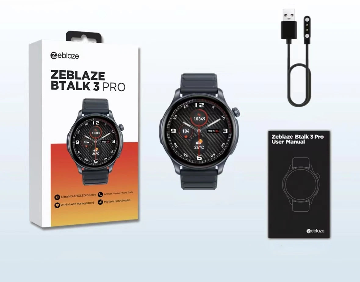 Smartwatch ZEBLAZE Btalk 3 Pro – Estilo e Funções Avançadas para o Teu Dia-a-Dia