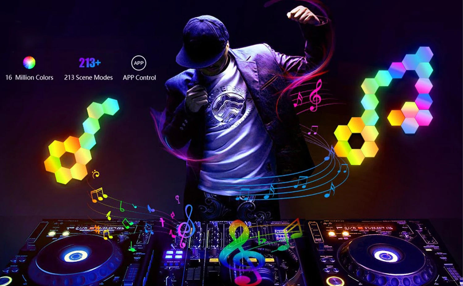 Luzes de Parede RGB Smart LED - Várias Combinações, Iluminação Inteligente, Sincronização com Música