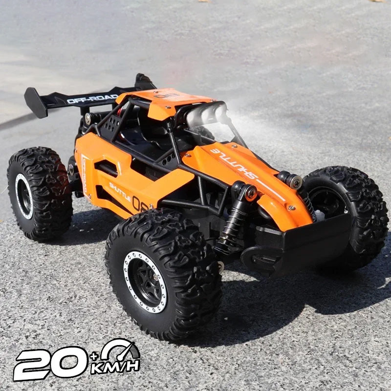 Carro RC Off-road 2.4GHz com Luzes LED - 2WD, Alta Velocidade, Escala 1:16