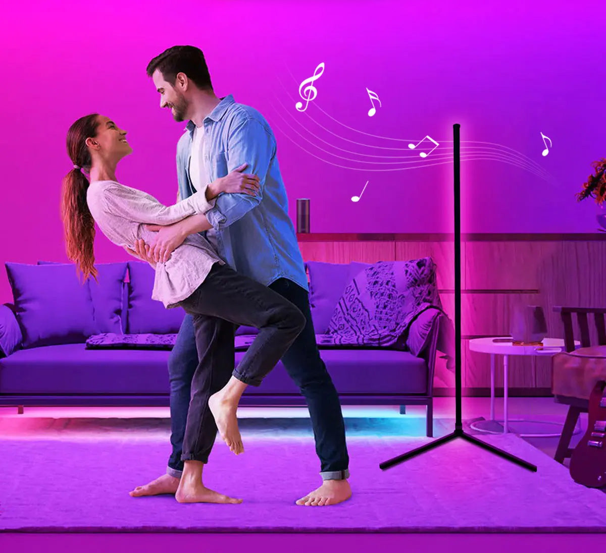 Barra LED RGB TUYA - Luz 160cm, Inteligente com Controlo por Voz e Comando
