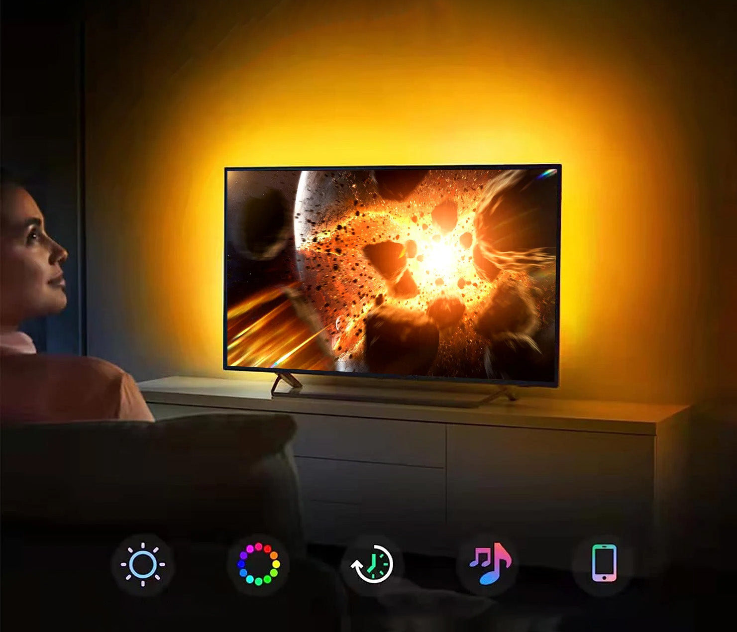 Fita LED NEX ILLUMI - Com sincronização TV, Alexa e Google