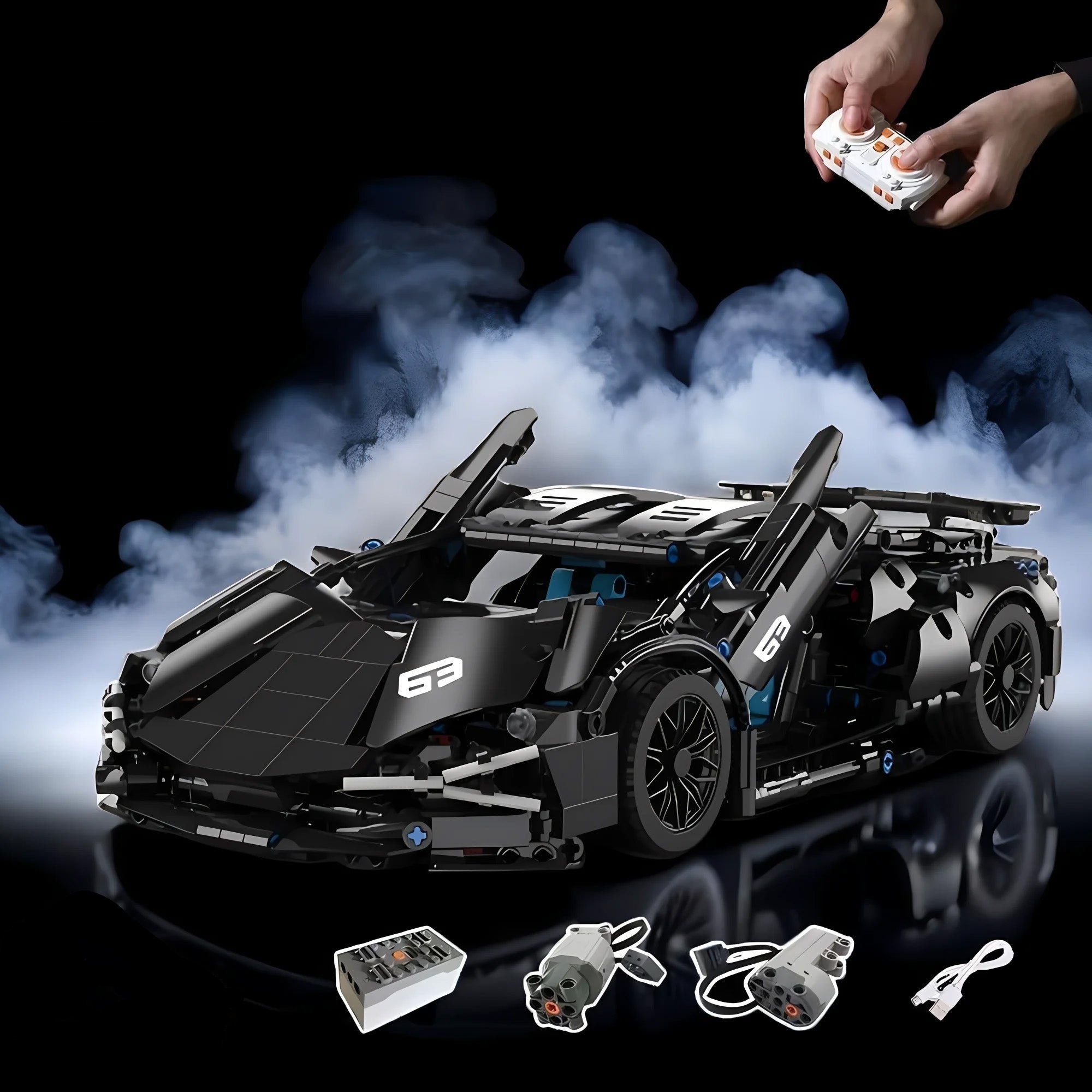 Carro Desportivo para Montar - Blocos de Montagem, DIY para Adultos e Crianças