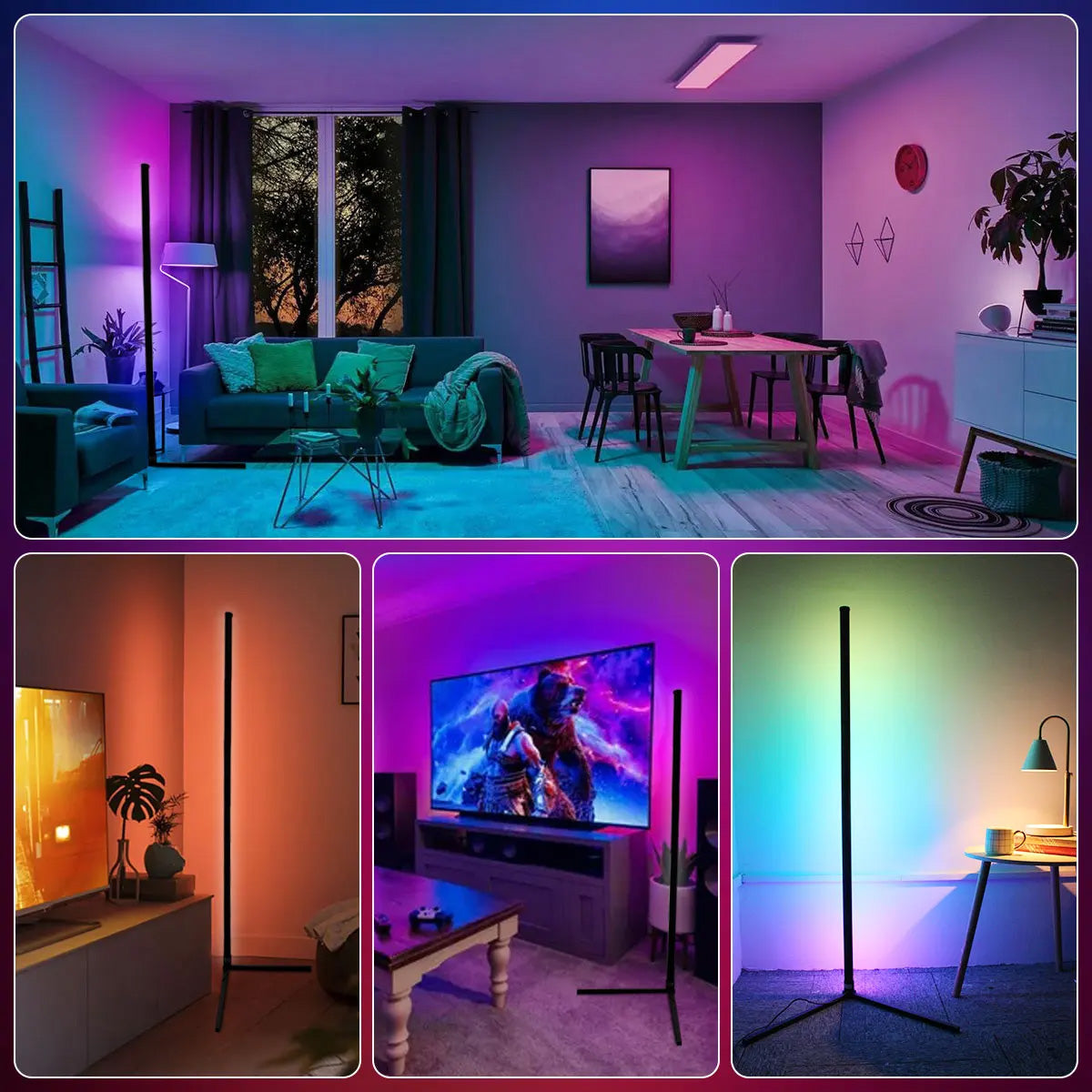 Barra LED RGB TUYA - Luz 160cm, Inteligente com Controlo por Voz e Comando