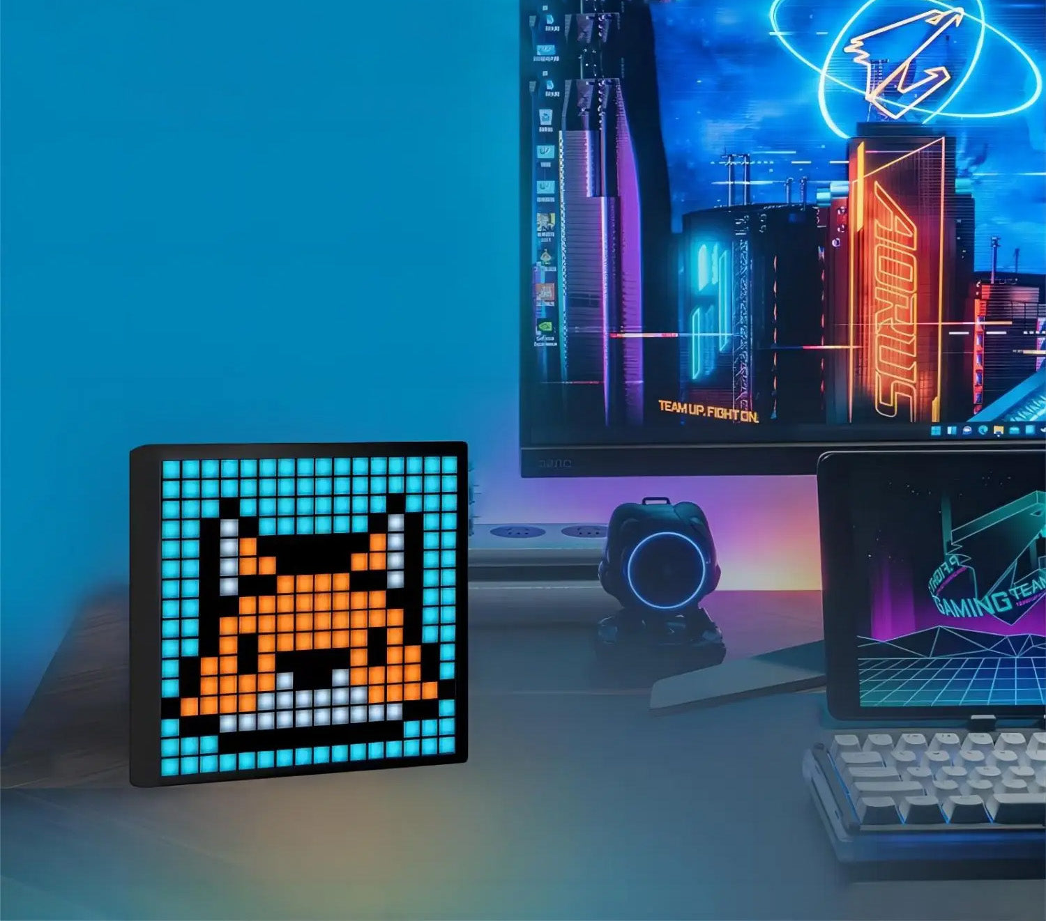 Painel LED Pixel RGB Smart Matrix - Controlo por App, Decoração Gaming