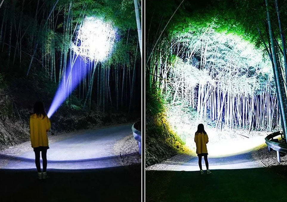 Lanterna LED ESMARTER S33 – 10000 Lumens, 3km de Alcance, Recarregável e 5 Modos