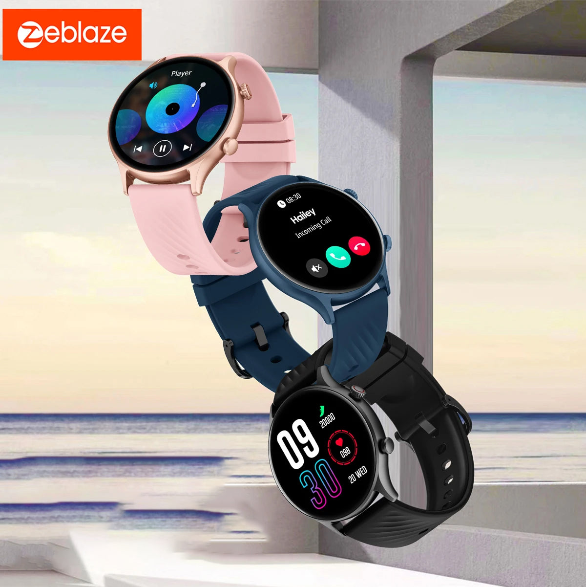 Smartwatch ZEBLAZE Btalk 2 Lite - Monitorização de Saúde, 100+ Modos Desportivos e Chamadas de Voz