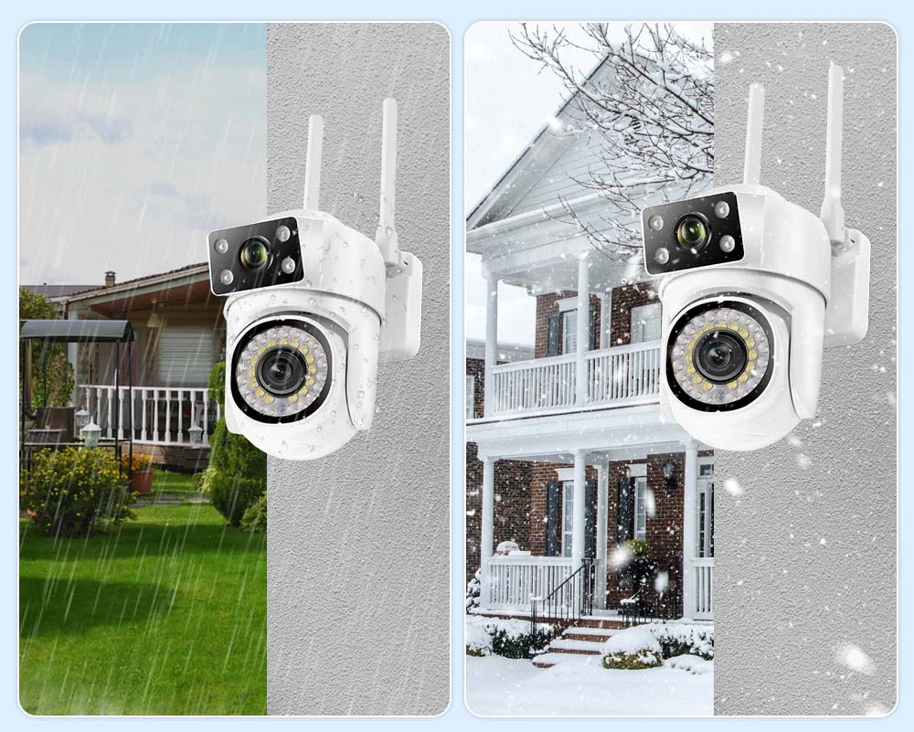 Câmera de Vigilância PTZ 4K Wi-Fi - 8MP - Deteção de Movimento, Visão Noturna, Áudio, Zoom 8X