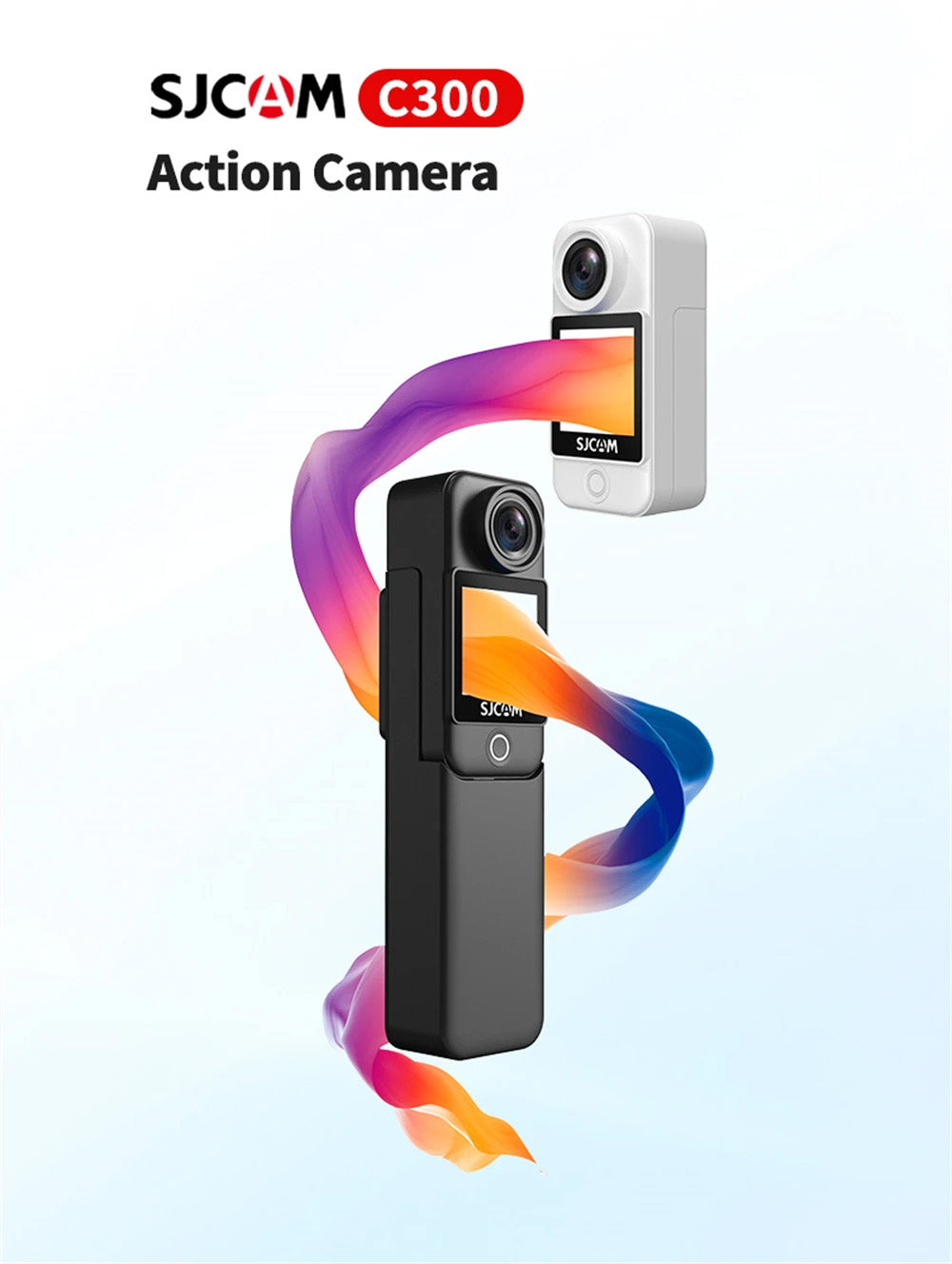 Câmara SJCAM C300 - 4K, Bateria de Longa Duração, WiFi, à Prova de Água + Acessórios