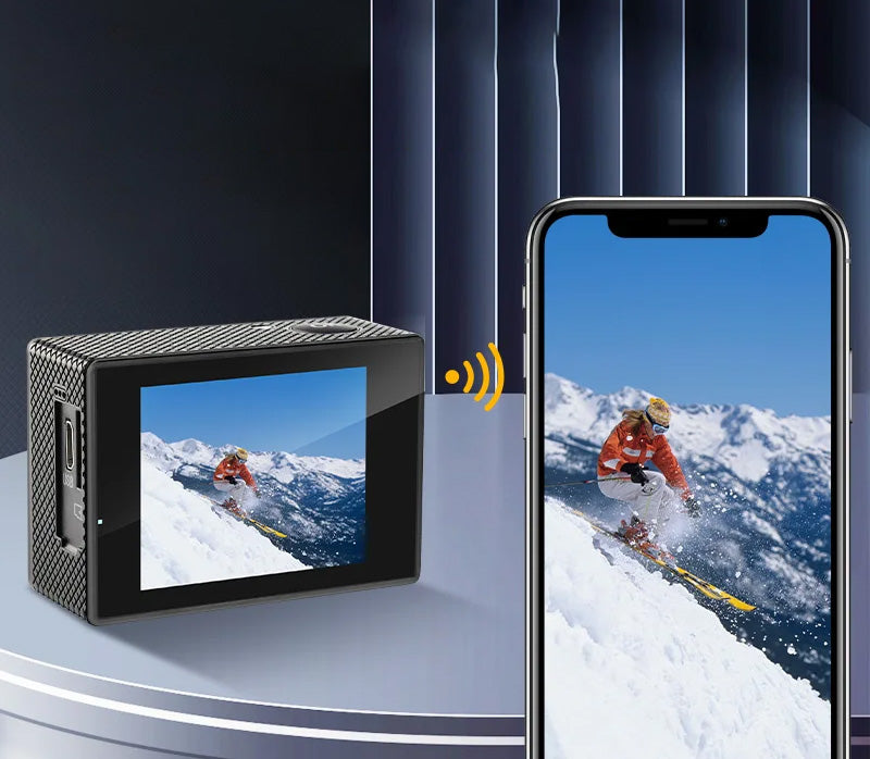 Câmara de Ação Ultra HD 4K - 30fps, Wi-Fi e Impermeável
