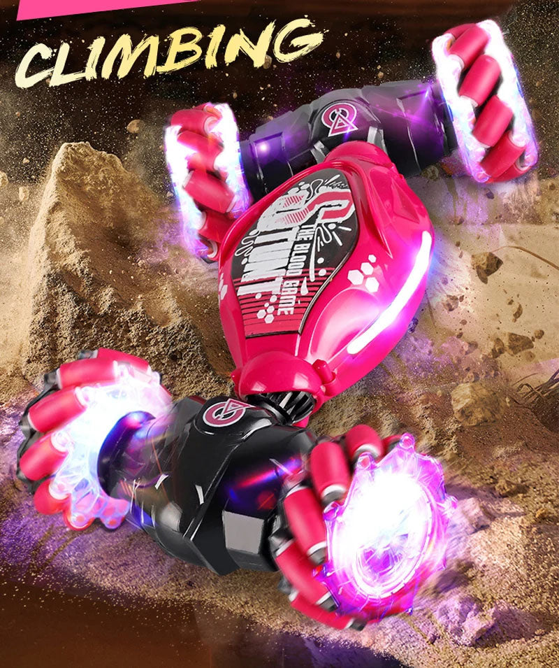 Carro RC 4WD com Luzes LED, Música e Comandos por Gestos - Drift, Spray e Rotação 360º