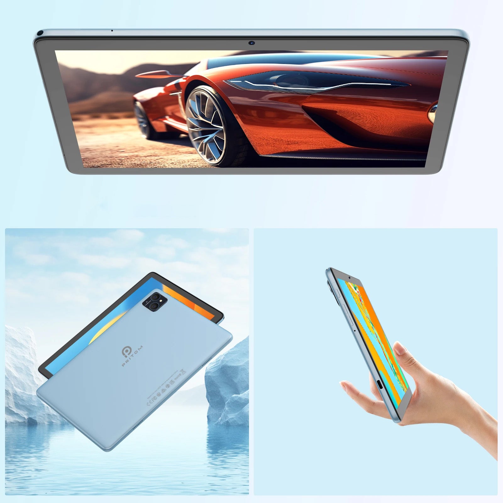 Tablet PRITOM TAB11 – Android 14, HD, Octa-Core, 128GB, WiFi 6