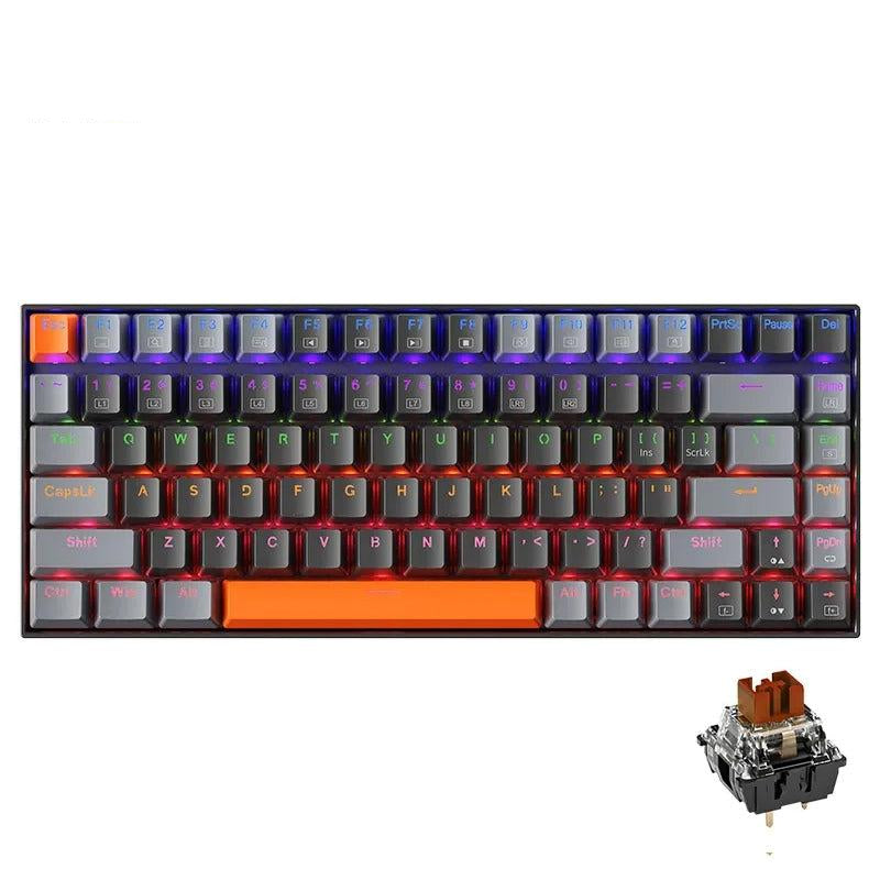 Teclado Mecânico MACHENIKE K500A-B84 – 84 Teclas, Switches Hot-Swap, Retroiluminação, USB-C