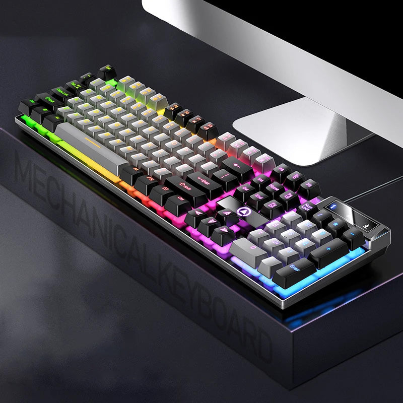 Teclado TekaGene K500 - 104 Teclas, Retroiluminação e Design Ergonómico