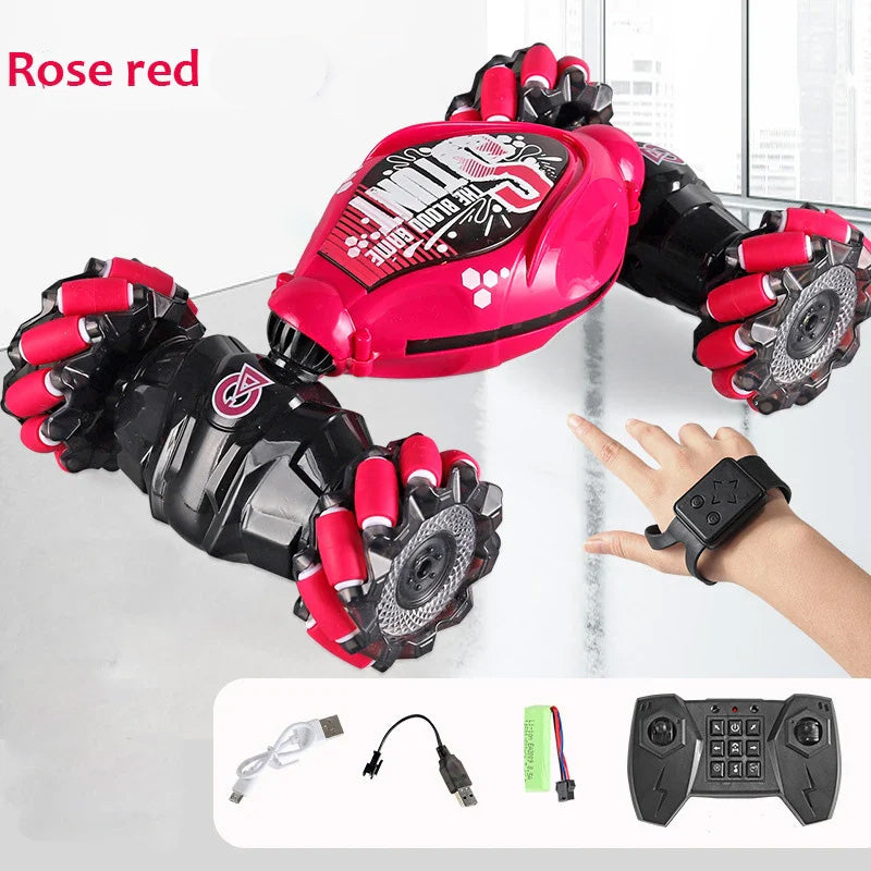 Carro RC 4WD com Luzes LED, Música e Comandos por Gestos - Drift, Spray e Rotação 360º