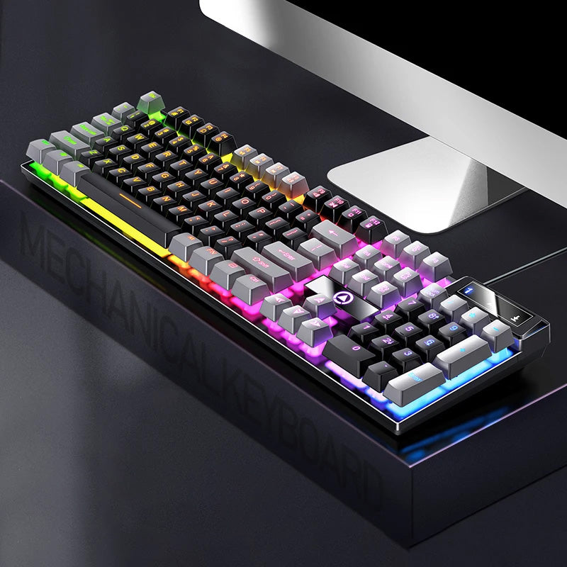 Teclado TekaGene K500 - 104 Teclas, Retroiluminação e Design Ergonómico