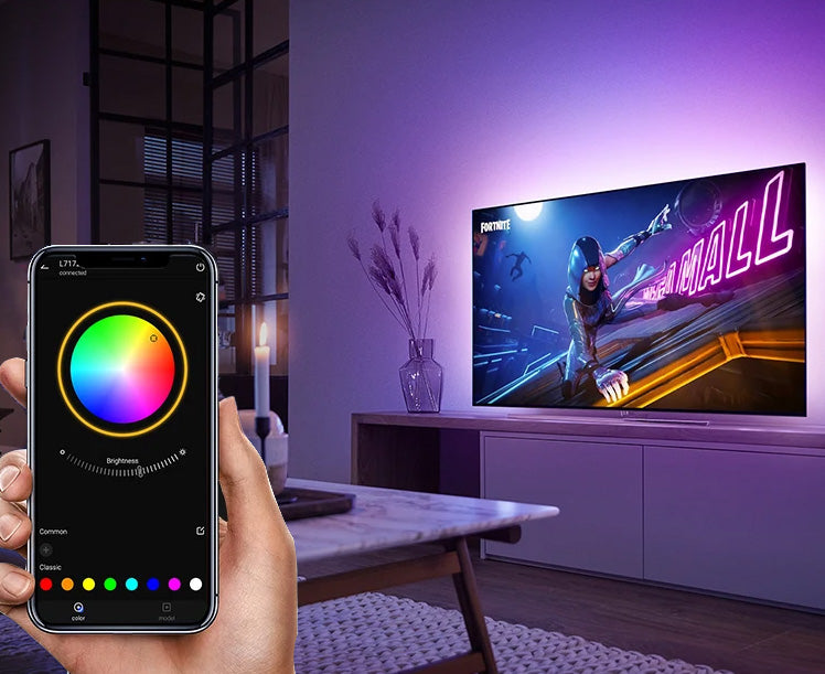 Fita LED NEX ILLUMI - Com sincronização TV, Alexa e Google